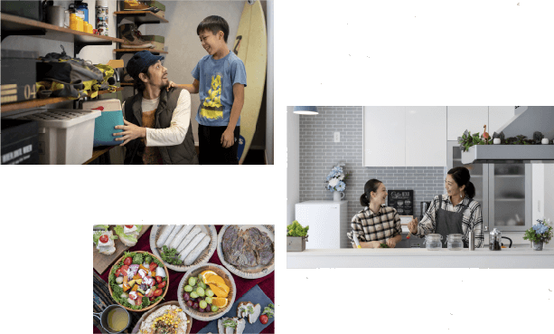 楽しむ家族の写真2