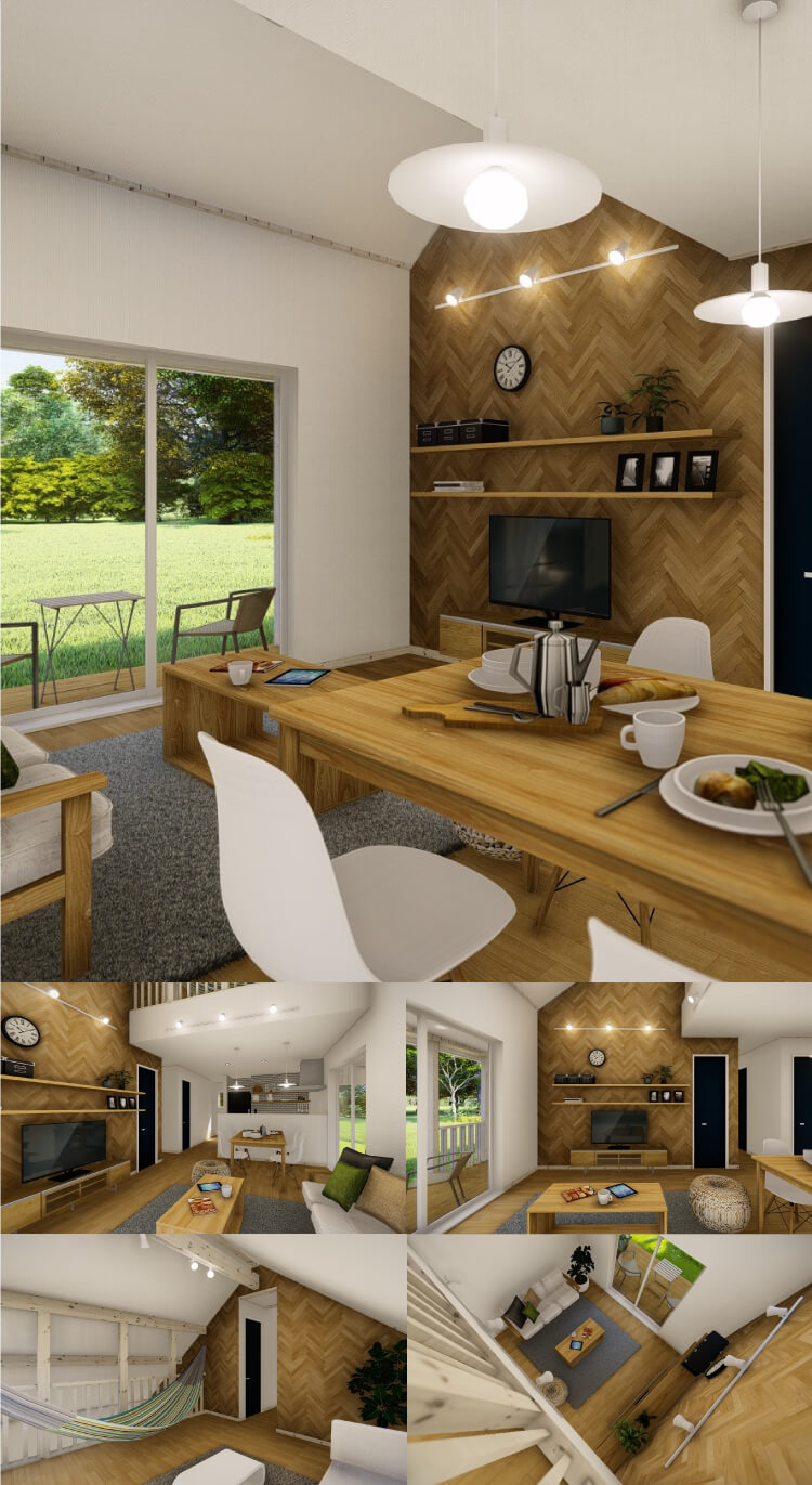 木の家の内装写真